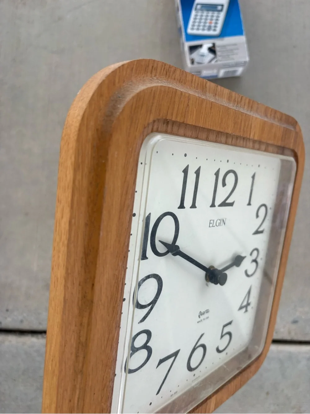 Elgin Wall Clock Wood Vintage